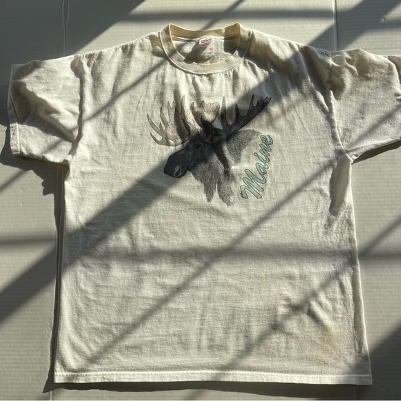 90s Moose Nature Woodland Animal Antlers Maine Shirt size Extra Large - Picture 9 of 14